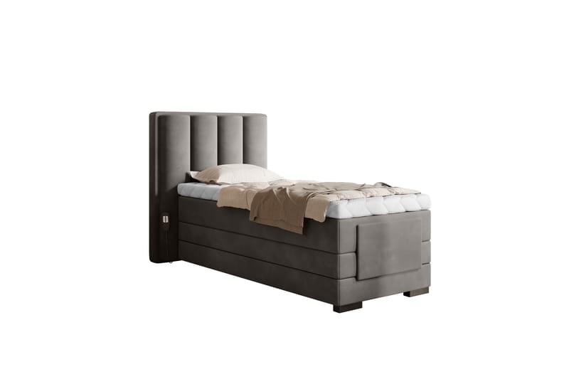 Banti Ställbar Kontinentalsäng 90x200 cm - Grå - Möbler - Säng - Ställbara sängar