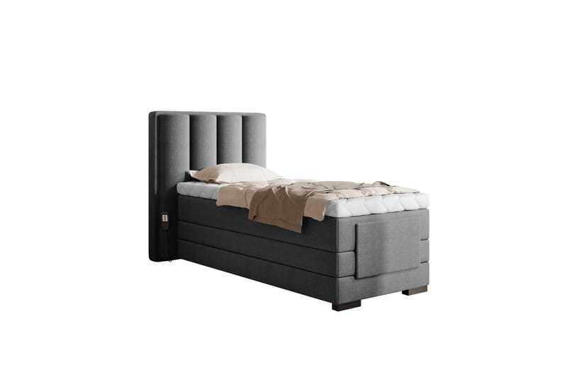Banti Ställbar Kontinentalsäng 90x200 cm - Grå - Möbler - Säng - Ställbara sängar