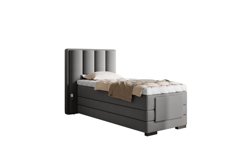 Banti Ställbar Kontinentalsäng 90x200 cm - Grå - Möbler - Säng - Ställbara sängar