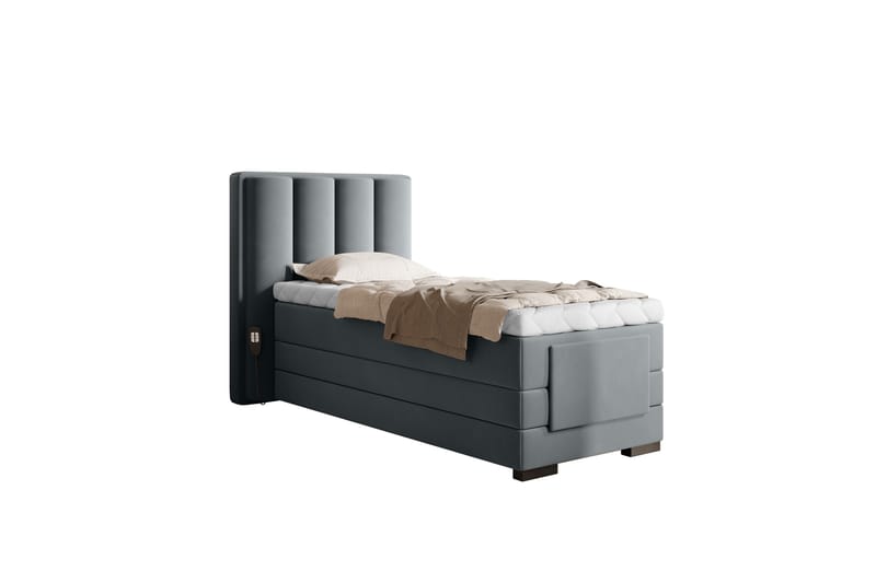 Banti Ställbar Kontinentalsäng 90x200 cm - Grå - Möbler - Säng - Ställbara sängar