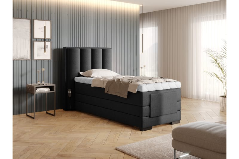 Banti Ställbar Kontinentalsäng 90x200 cm - Grå - Möbler - Säng - Ställbara sängar