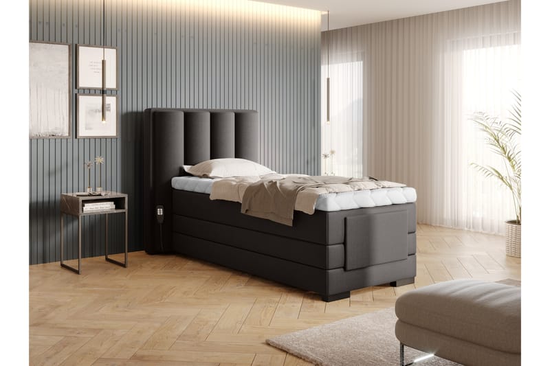 Banti Ställbar Kontinentalsäng 90x200 cm - Grå - Möbler - Säng - Ställbara sängar