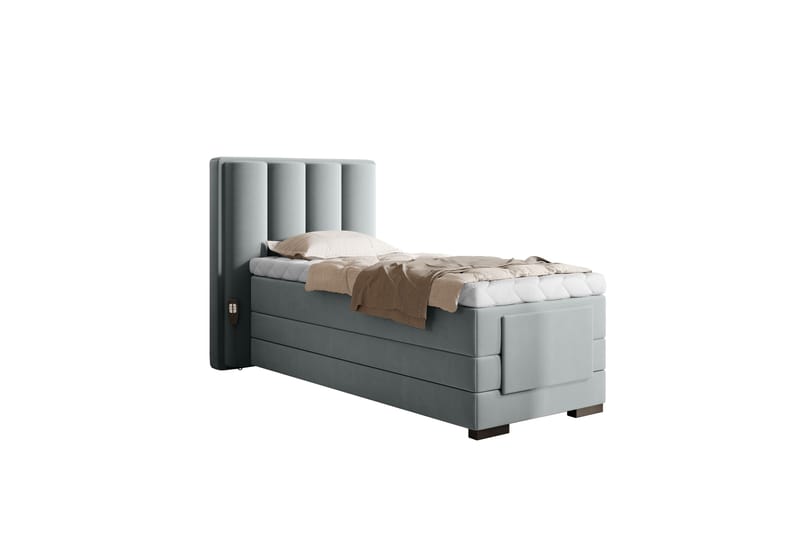 Banti Ställbar Kontinentalsäng 90x200 cm - Grå - Möbler - Säng - Ställbara sängar