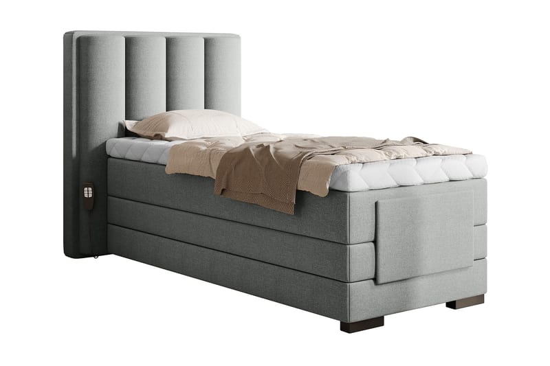 Banti Ställbar Kontinentalsäng 90x200 cm - Grå - Möbler - Säng - Ställbara sängar