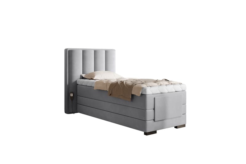 Banti Ställbar Kontinentalsäng 90x200 cm - Grå - Möbler - Säng - Ställbara sängar