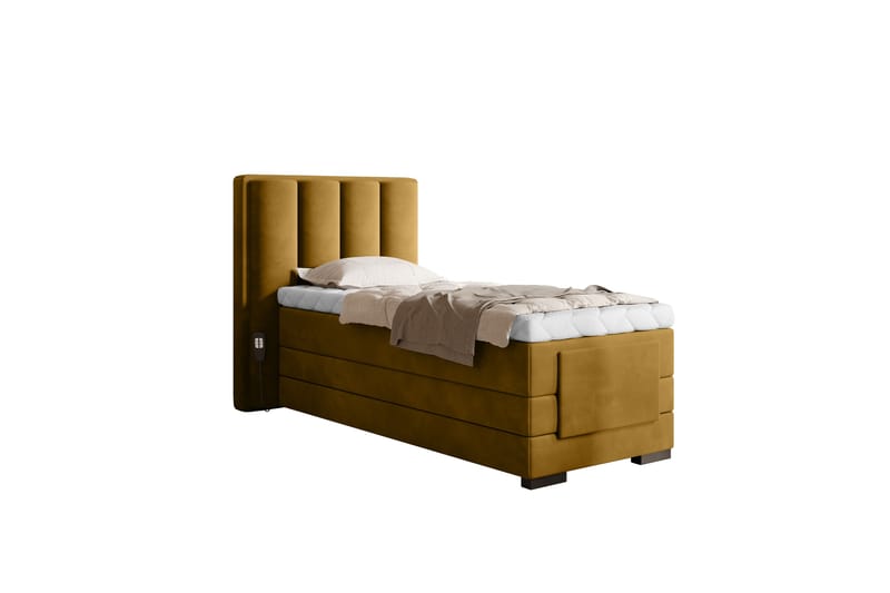 Banti Ställbar Kontinentalsäng 90x200 cm - Gul - Möbler - Säng - Ställbara sängar