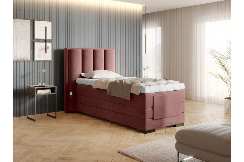 Banti Ställbar Kontinentalsäng 90x200 cm - Rosa - Möbler - Säng - Ställbara sängar