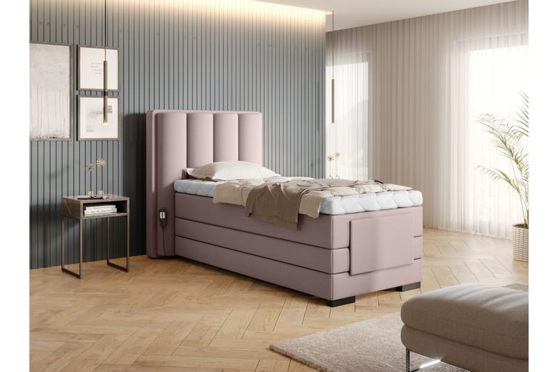 Banti Ställbar Kontinentalsäng 90x200 cm - Rosa - Möbler - Säng - Ställbara sängar