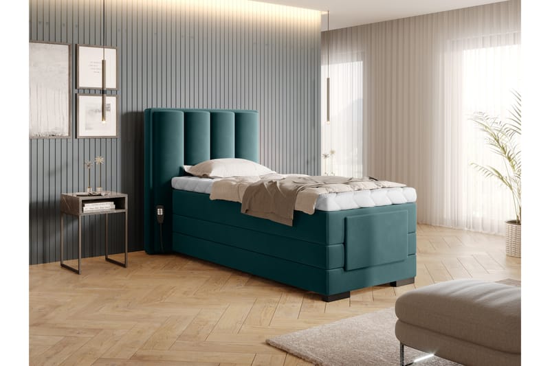 Banti Ställbar Kontinentalsäng 90x200 cm - Turkos - Möbler - Säng - Ställbara sängar
