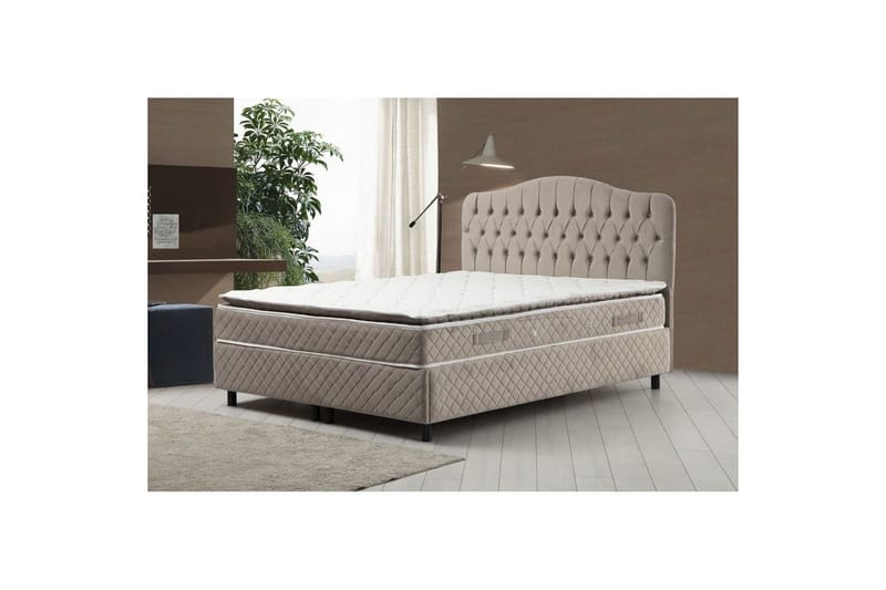 Subash Komplett Sängpaket 160x200 cm - Beige - Möbler - Säng - Komplett sängpaket