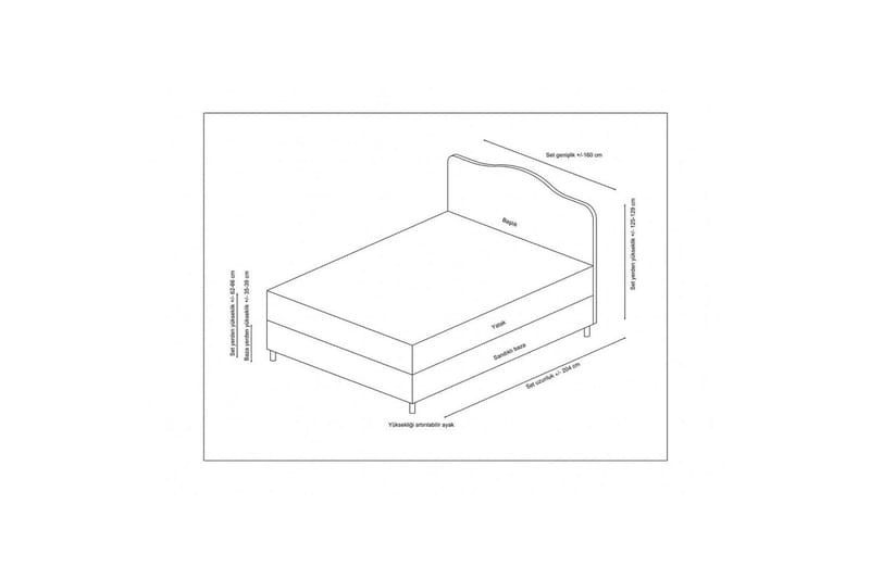 Subash Komplett Sängpaket - Antracit - Möbler - Säng - Komplett sängpaket