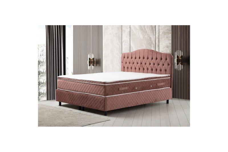 Subash Sängpaket Kontinentalsäng 150x200 cm - Rodnadsrosa - Möbler - Säng - Komplett sängpaket