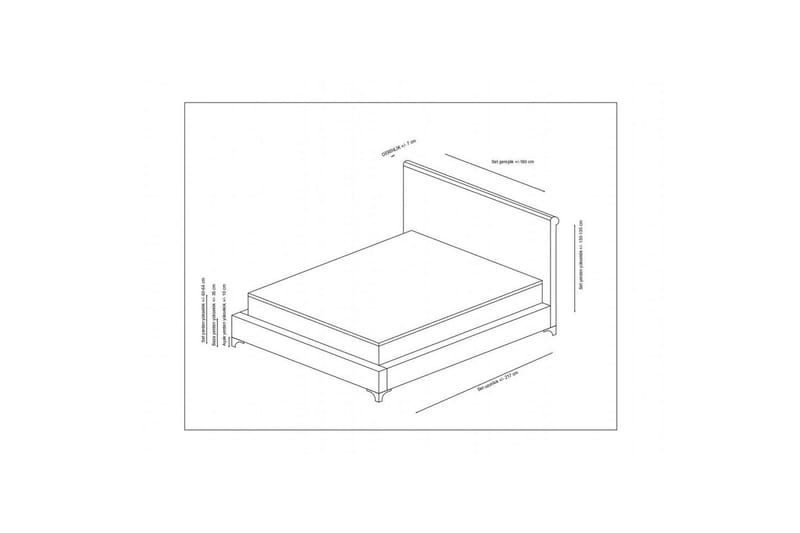 Subra Komplett Sängpaket 160x200 cm - Grafitgrå - Möbler - Säng - Komplett sängpaket