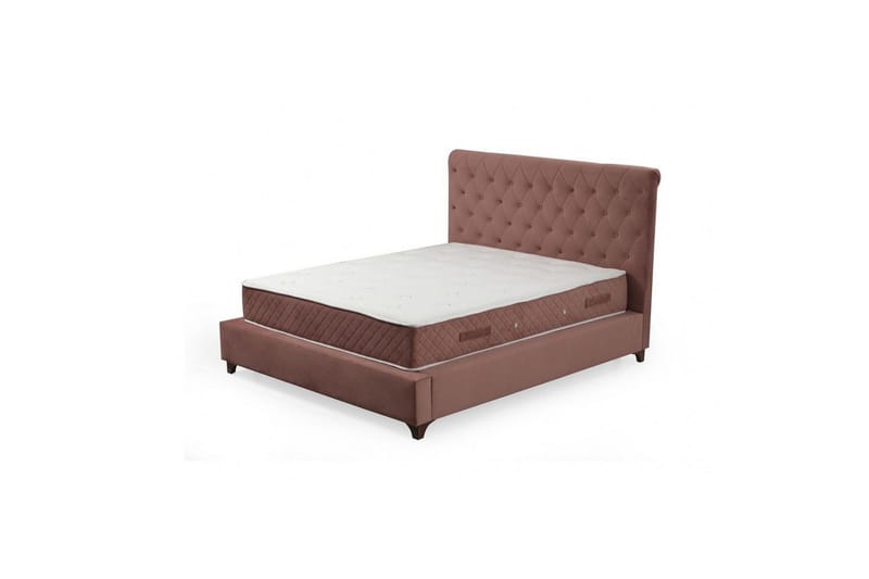 Subra Komplett Sängpaket 160x200 cm - Korallrosa - Möbler - Säng - Komplett sängpaket