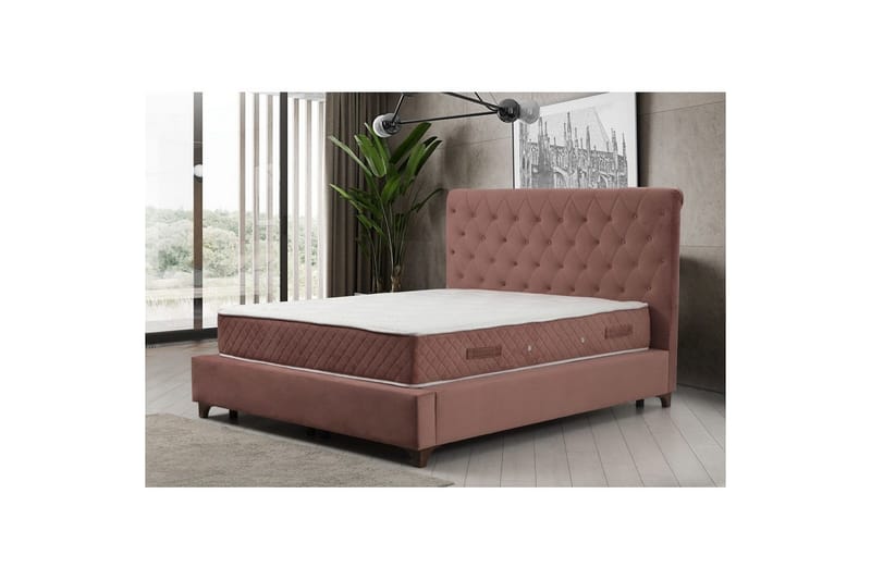 Subra Komplett Sängpaket 160x200 cm - Korallrosa - Möbler - Säng - Komplett sängpaket