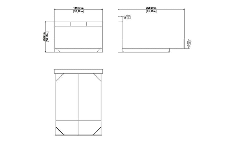Sumita Sängram 140x190 cm - Natur/Vit - Möbler - Säng - S ängram & sängstomme