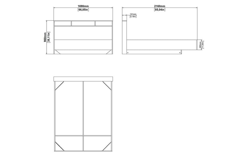 Sumita Sängram 160x200 cm - Natur/Vit - Möbler - Säng - Sängram & sängstomme