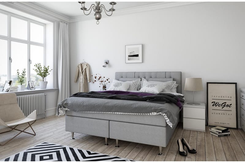 Superior lux 5 zone 160X200cm ljusgrå, Ljusgrå