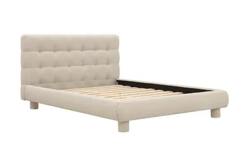 Teddy Komplett Sängpaket Sängram med Madrass 140x200 cm - Beige - Möbler - Säng - Komplett sängpaket