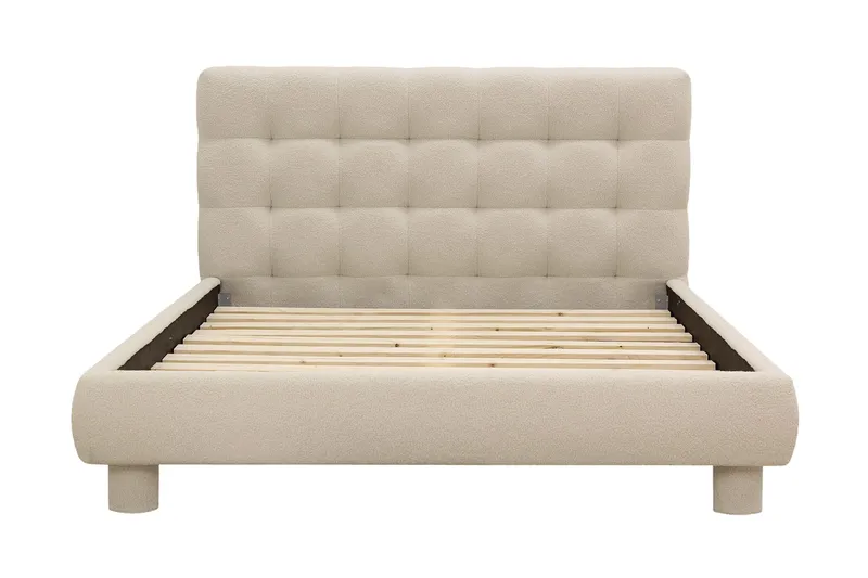 Teddy Komplett Sängpaket Sängram med Madrass 140x200 cm - Beige - Möbler - Säng - Komplett sängpaket