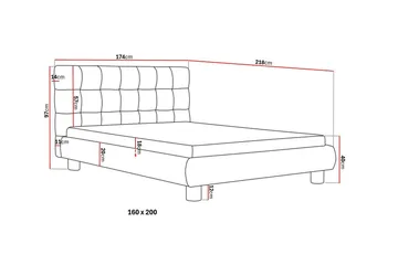 Teddy Komplett Sängpaket Sängram med Madrass 160x200 cm - Beige - Möbler - Säng - Komplett sängpaket