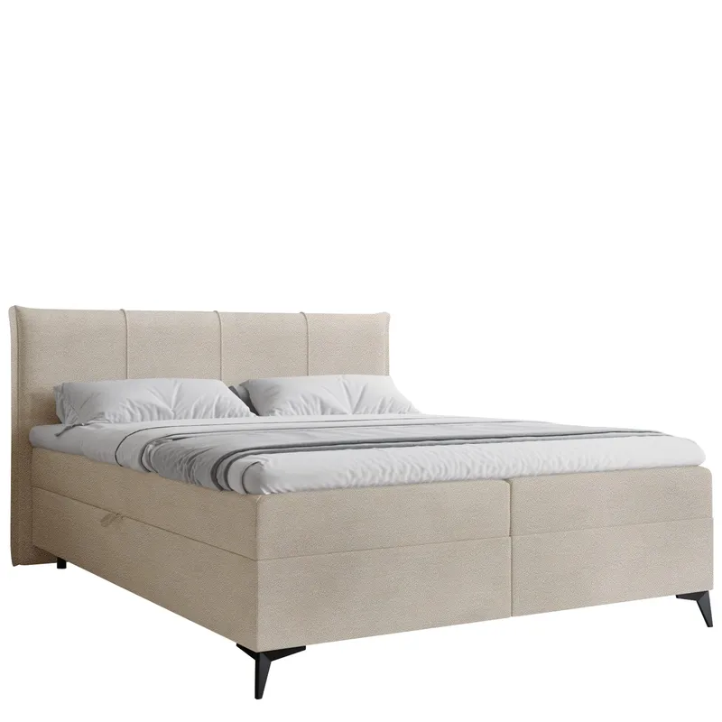 Thoros Komplett Sängpaket 140x200 cm Kontinentalsäng med Förvaring, Beige