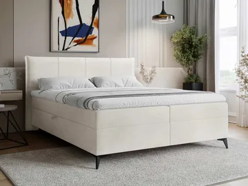 Thoros Komplett Sängpaket 140x200 cm Kontinentalsäng med Förvaring - Vit - Möbler - Säng - Komplett sängpaket