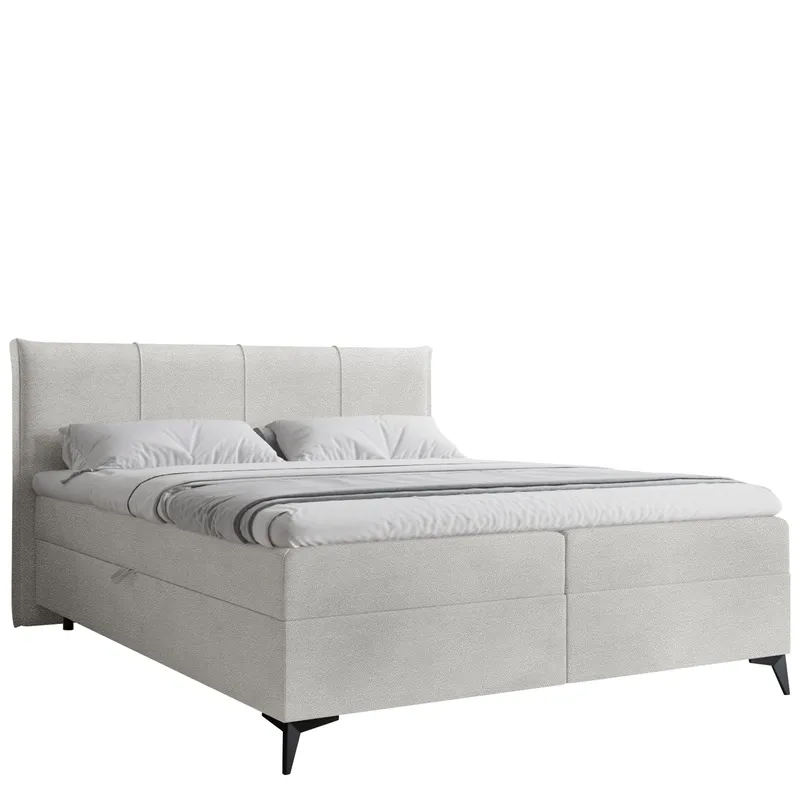 Thoros Komplett Sängpaket 160x200 cm Kontinentalsäng med Förvaring, Grå