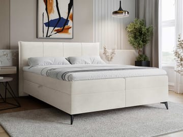 Thoros Komplett Sängpaket 160x200 cm Kontinentalsäng med Förvaring - Vit - Möbler - Säng - Komplett sängpaket