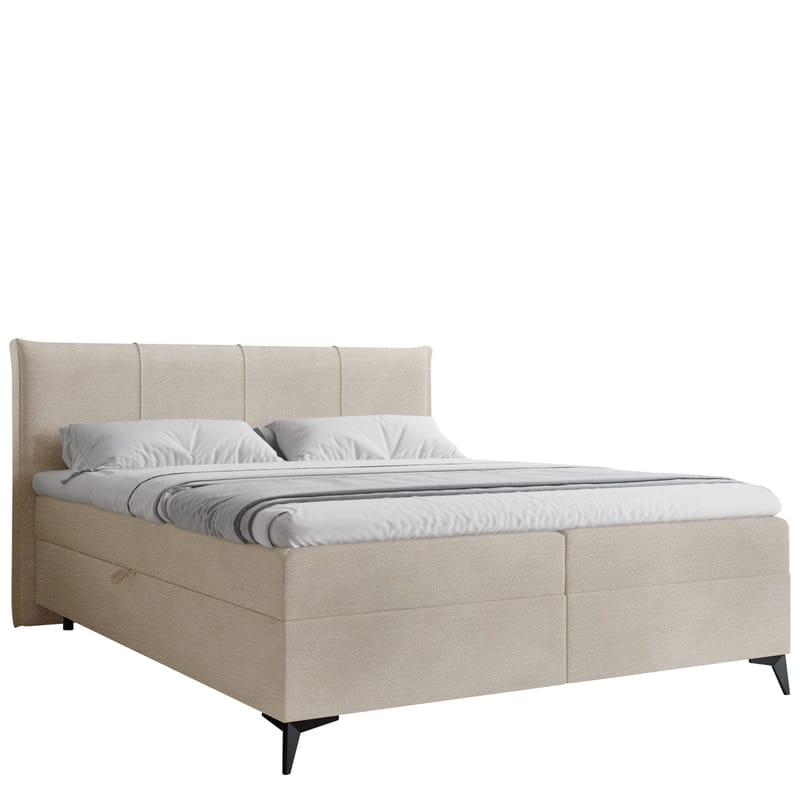 Thoros Komplett Sängpaket 180x200 cm Kontinentalsäng med Förvaring, Beige