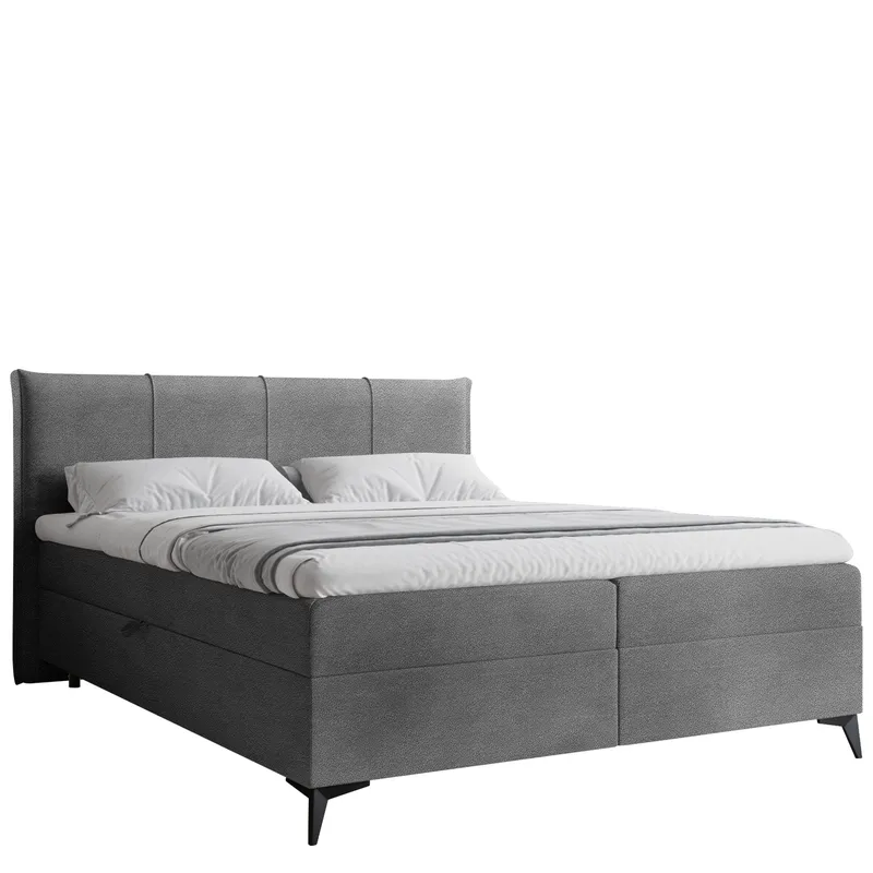 Thoros Komplett Sängpaket 180x200 cm Kontinentalsäng med Förvaring, Grå