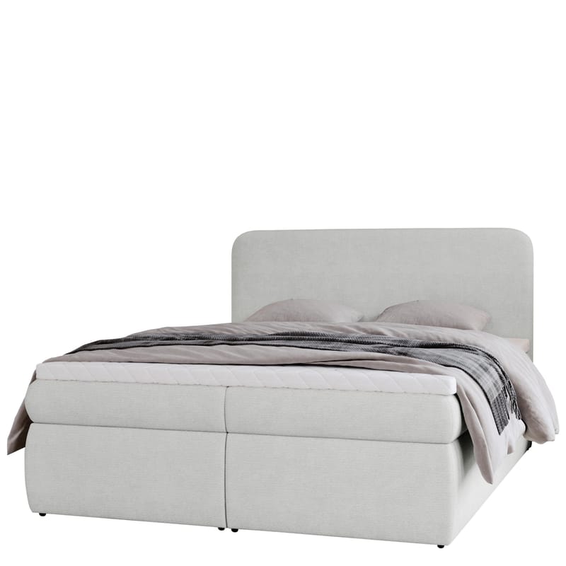 Thyrelis Sängpaket Kontinentalsäng 160x200 cm med Lyftförvaring, Ljusgrå