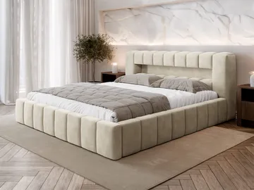 Ulvik Sängram med förvaring 160x200 cm - beige - Möbler - Säng - Sängram & sängstomme