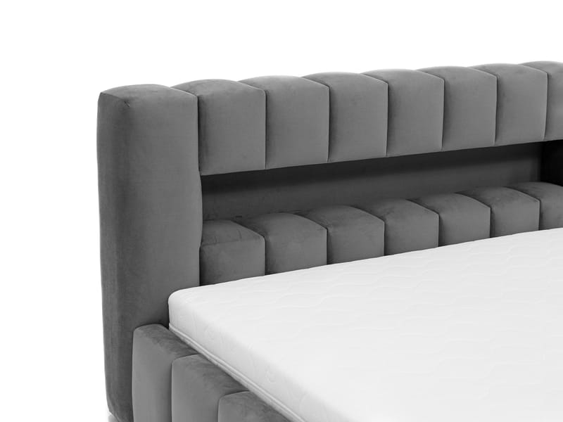 Ulvik Sängram med förvaring 180x200 cm - grå - Möbler - Säng - Sängram & sängstomme