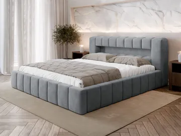 Ulvik Sängram med förvaring 180x200 cm - grå - Möbler - Säng - Sängram & sängstomme