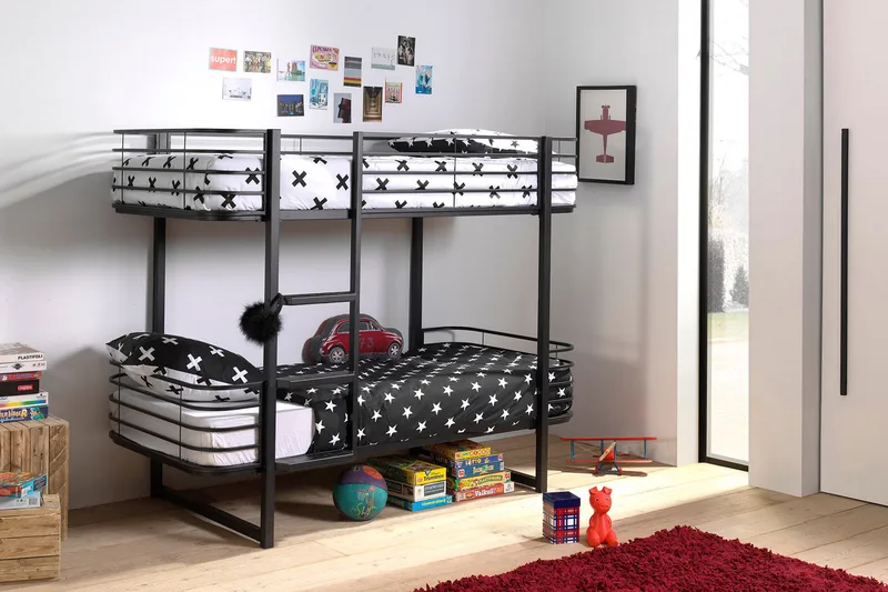 Boschba Våningssäng 90x200 cm - Svart - Möbler - Säng - Våningssäng