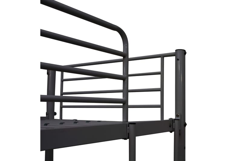 Våningssäng med bord svart metall 90x200 cm - Svart - Möbler - Säng - Våningssäng