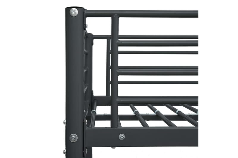 Våningssäng svart metall 140x200/90x200 cm - Svart - Möbler - Säng - Våningssäng