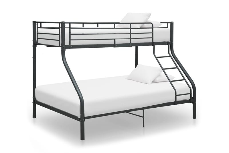 Våningssäng svart metall 140x200/90x200 cm - Svart - Möbler - Säng - Våningssäng