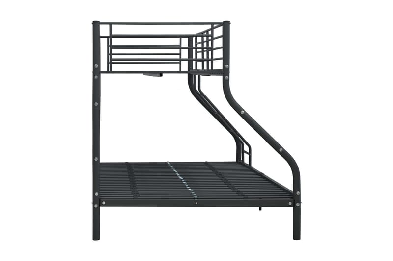 Våningssäng svart metall 140x200/90x200 cm - Svart - Möbler - Säng - Våningssäng