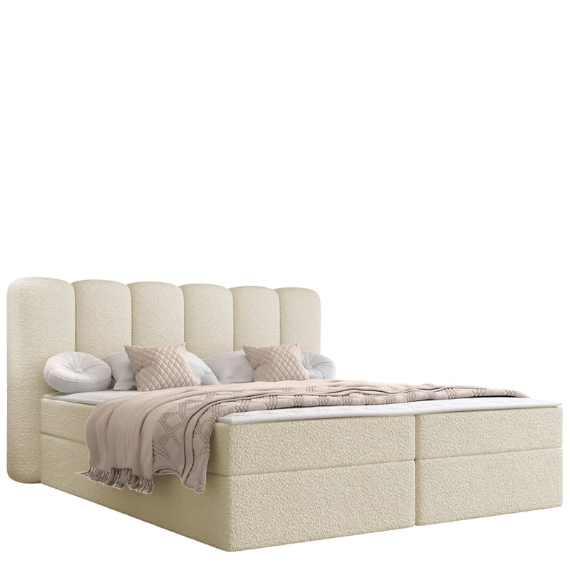 Varlen Komplett Sängpaket Kontinentalsäng med förvaring 140x200 cm, beige