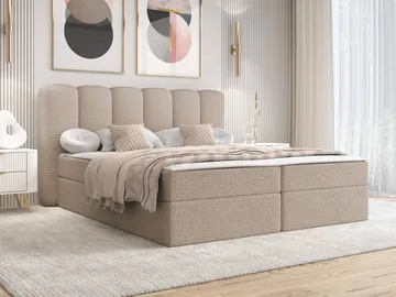 Varlen Komplett Sängpaket Kontinentalsäng med förvaring 140x200 cm - beige - Möbler - Säng - Kontinentalsäng