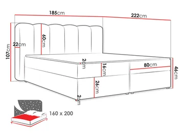 Varlen Komplett Sängpaket Kontinentalsäng med förvaring 160x200 cm - brun - Möbler - Säng - Kontinentalsäng