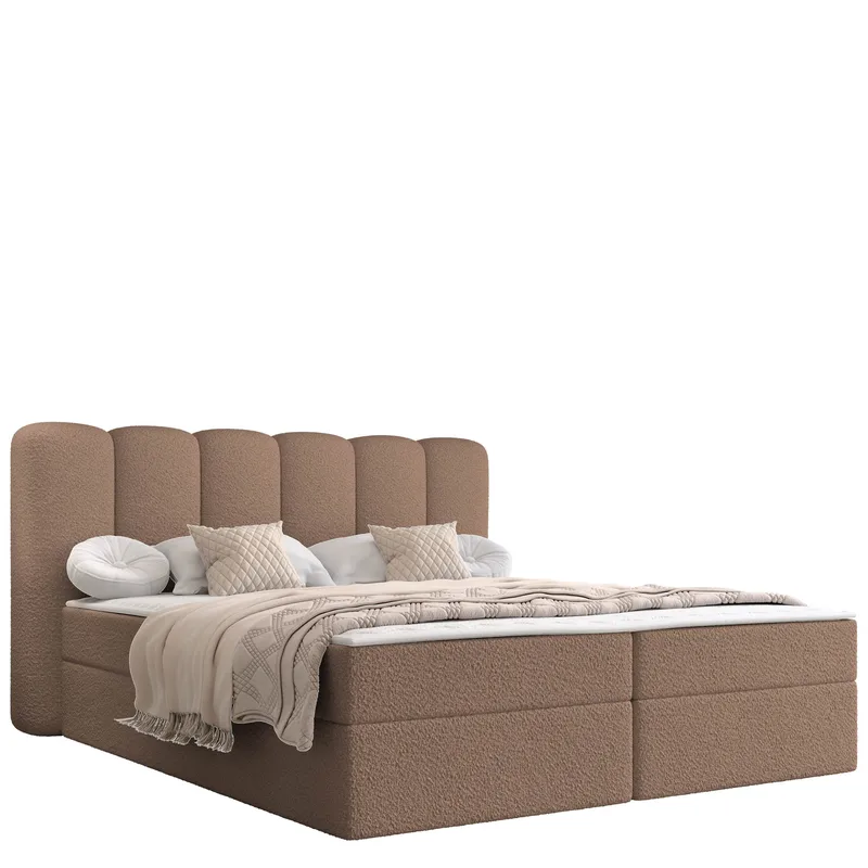 Varlen Komplett Sängpaket Kontinentalsäng med förvaring 160x200 cm, brun