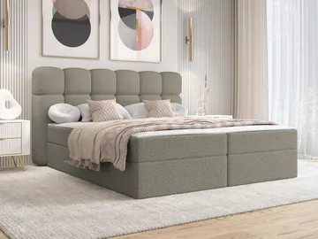 Varlen Komplett Sängpaket Kontinentalsäng med förvaring 160x200 cm Rutad - Möbler - Säng - Kontinentalsäng