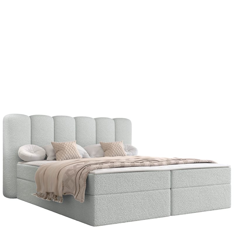 Varlen Komplett Sängpaket Kontinentalsäng med förvaring 180x200 cm, grå