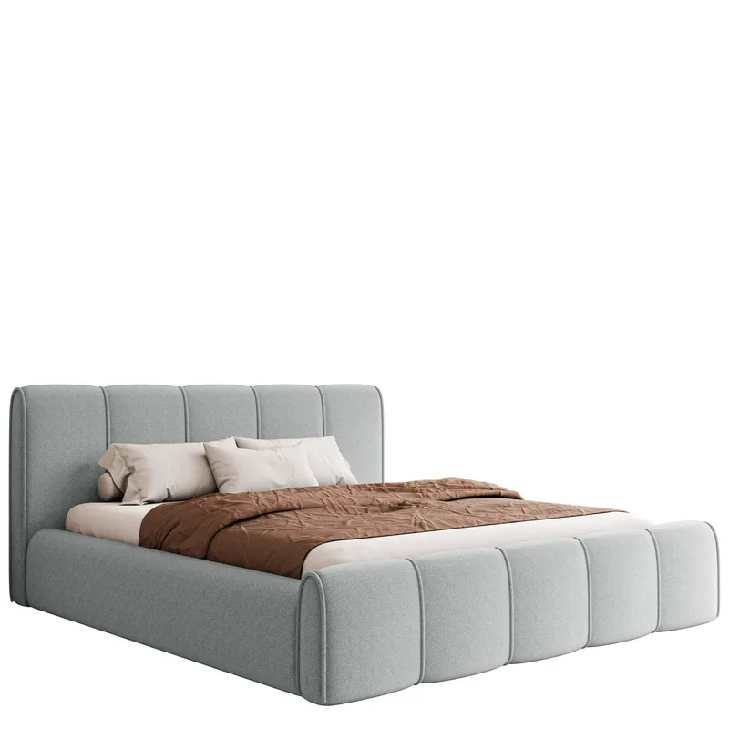 Varlinor Sängram 120x200 cm med Förvaring, Ljusgrå