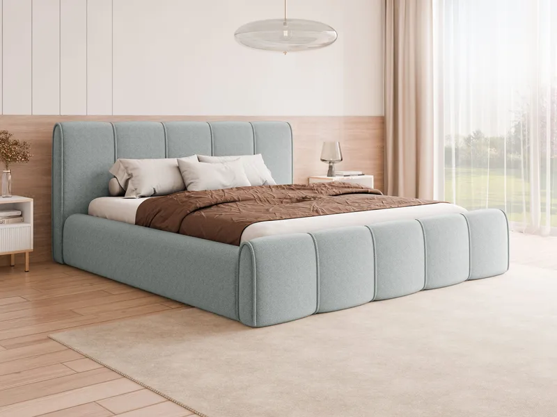 Varlinor Sängram 120x200 cm med Förvaring - Ljusgrå - Möbler - Säng - Sängram & sängstomme