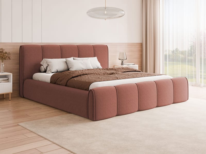 Varlinor Sängram 160x200 cm med Förvaring - Rosa - Möbler - Säng - Sängram & sängstomme