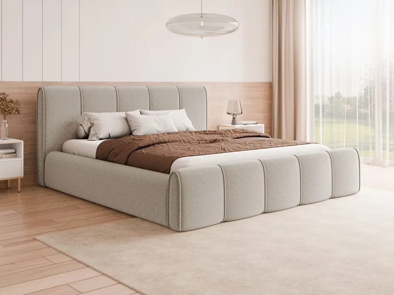 Varlinor Sängram 180x200 cm med Förvaring - Beige - Möbler - Säng - Sängram & sängstomme